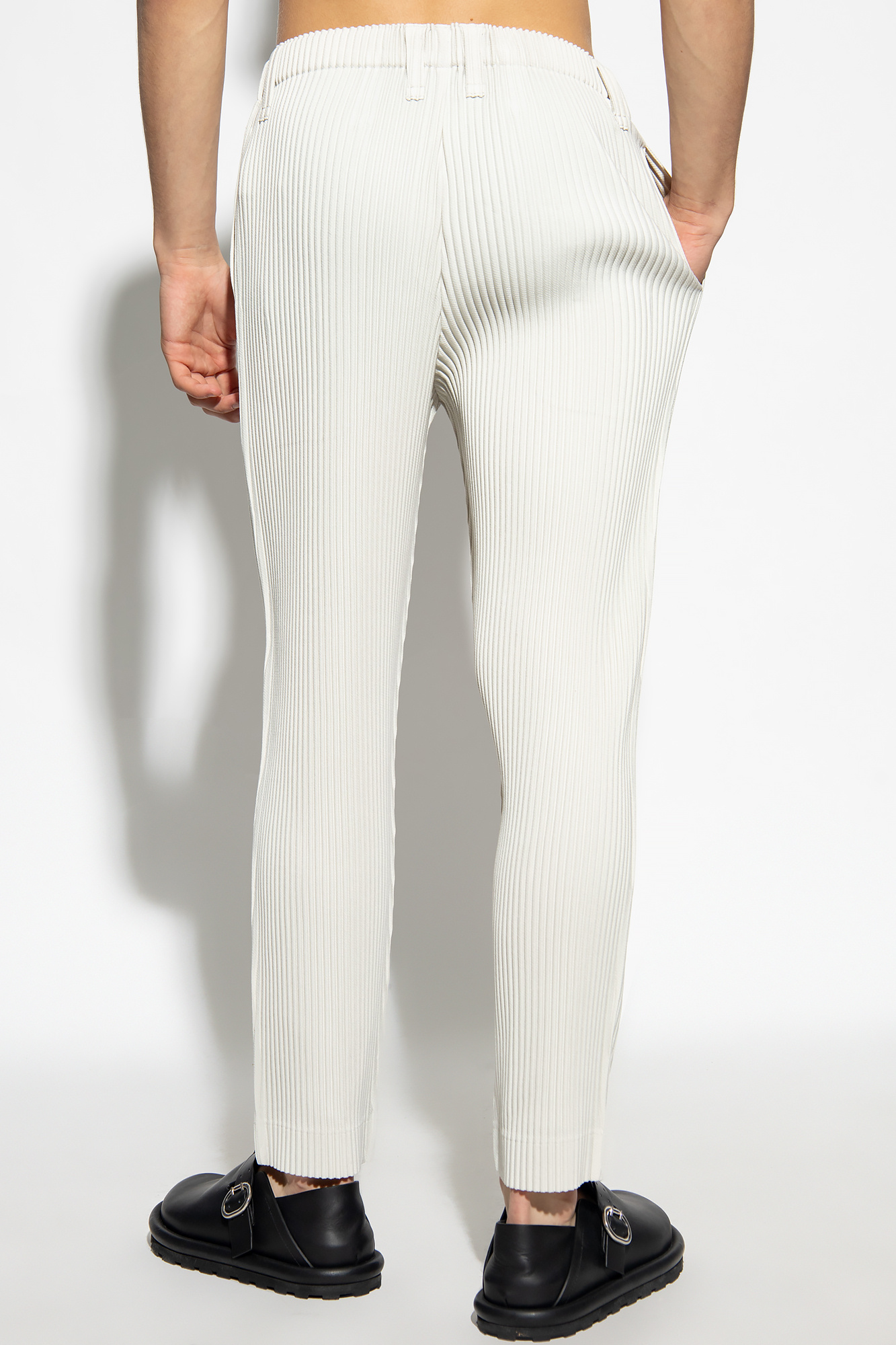 White Pleated trousers Homme Plissé Issey Miyake - SchaferandweinerShops KR  - Men's Liverpool Los Angeles Kingston Free-Cross Modern Slim Fit Straight  Jeans